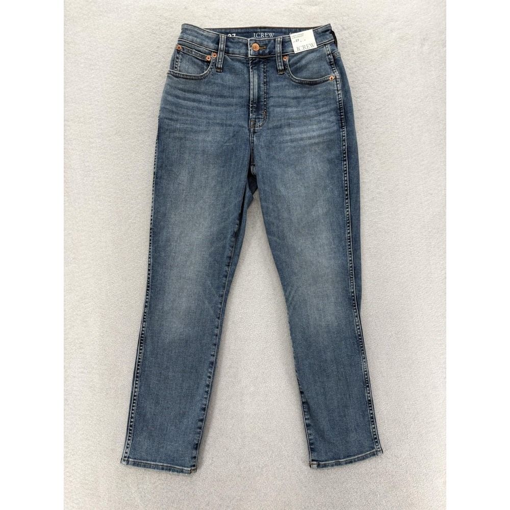 J.Crew Curvy Vintage Slim Straight Jeans Womens 27 Warm Surf Wash High Rise NWT